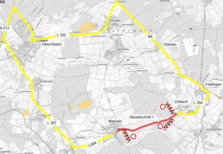 Umleitungsstrecke Bauabschnitt 1 Umleitungsstrecke Bauabschnitt 1