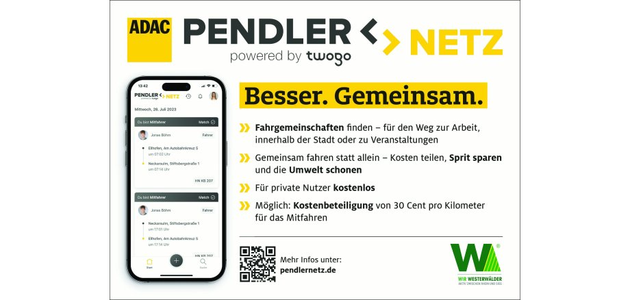 Anzeige Pendlernetz