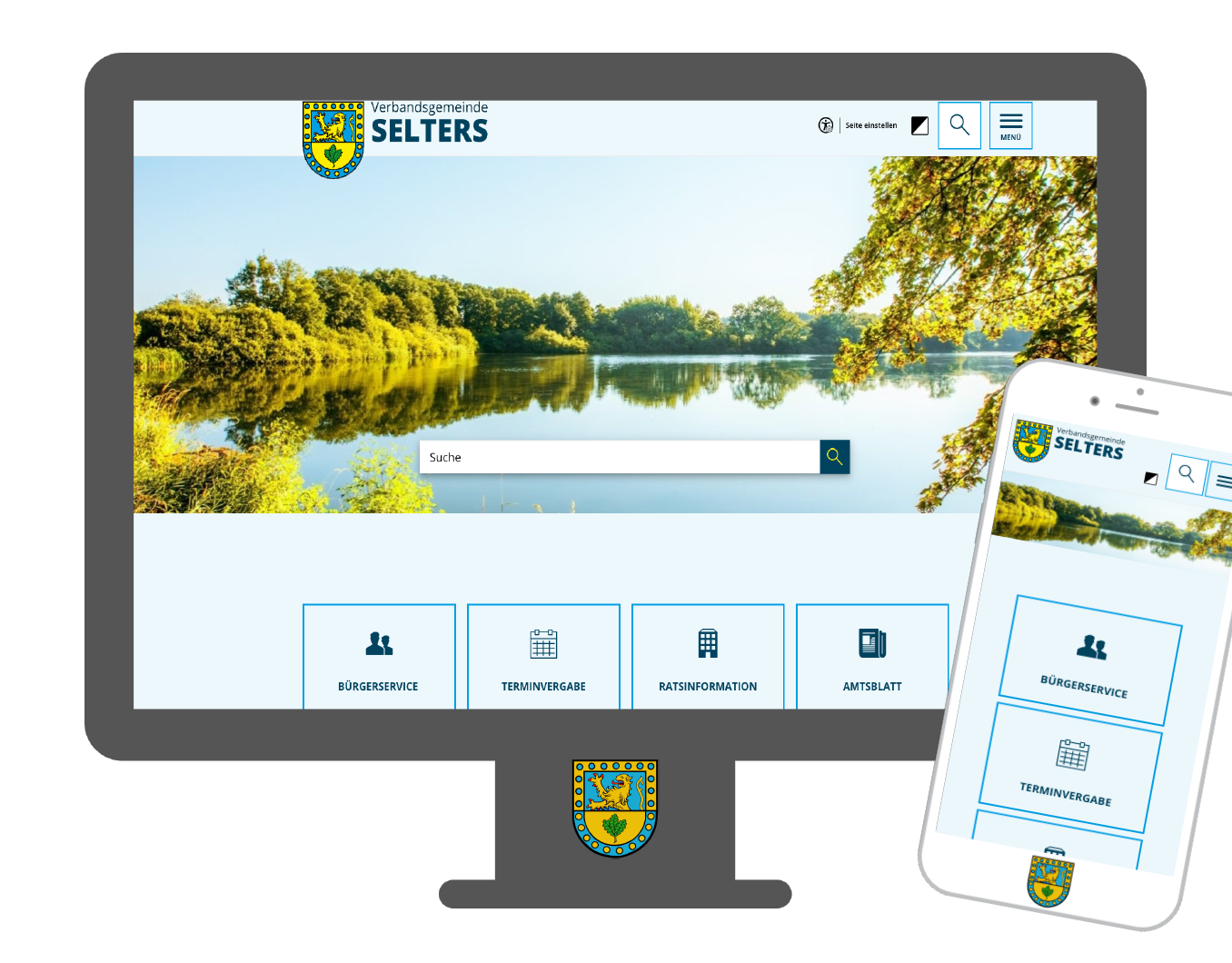 Screenshot neue Homepage