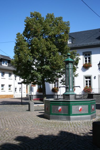Rathaus und Brunnen OG Herschbach