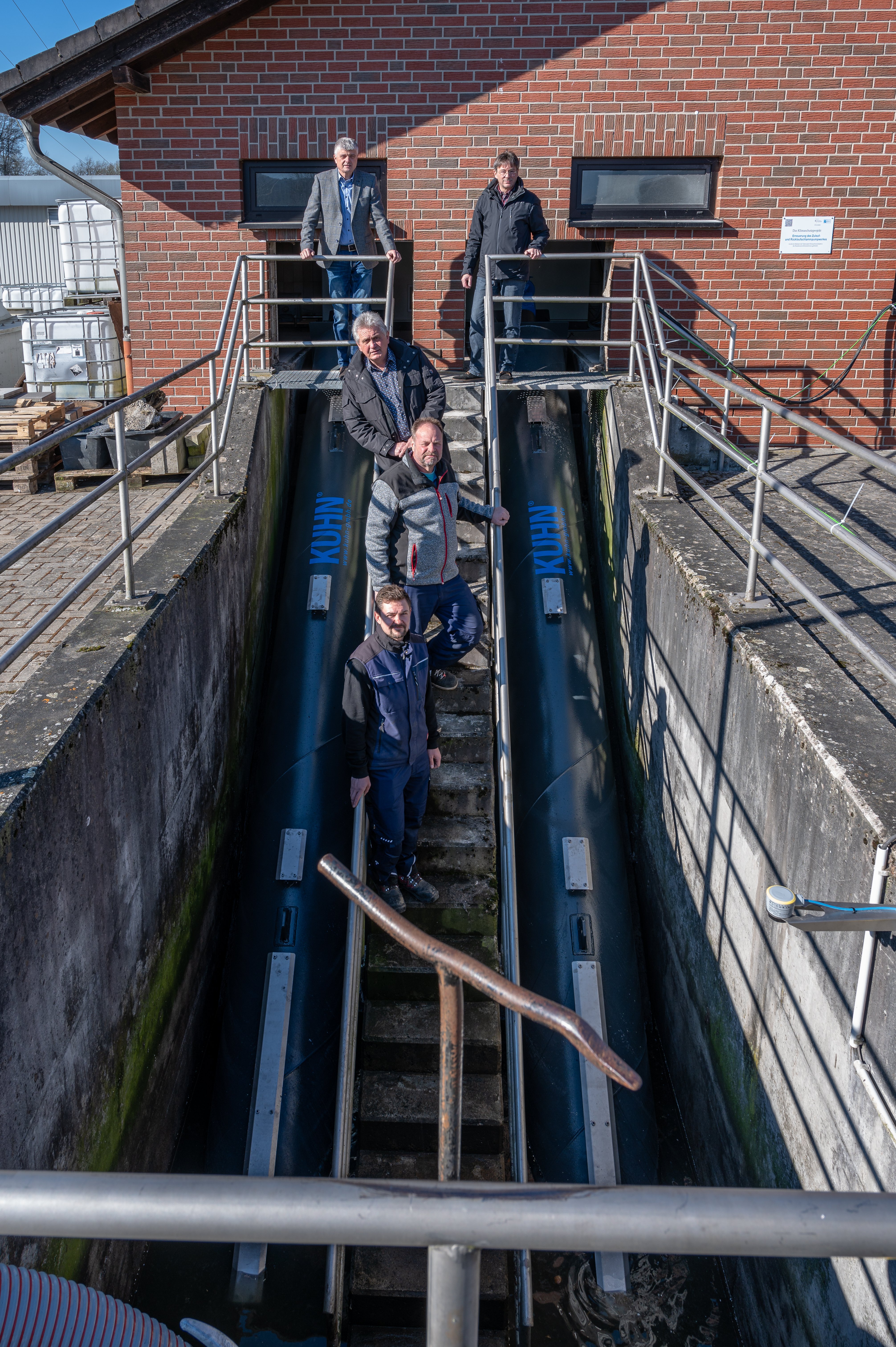 Besichtigung der Baustelle auf der Kläranlage Selters