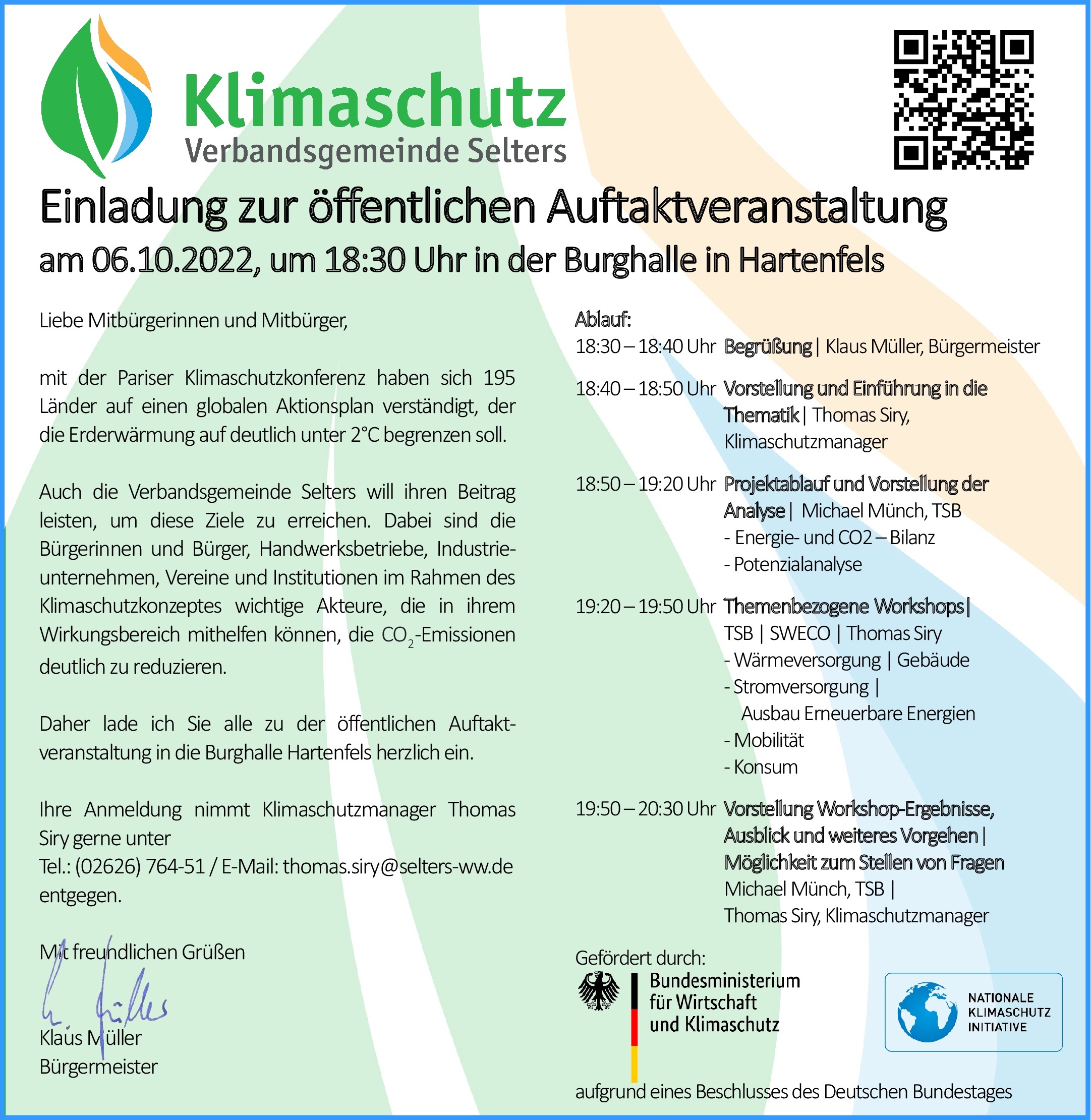 Flyer Auftaktveranstaltung Klimaschutz