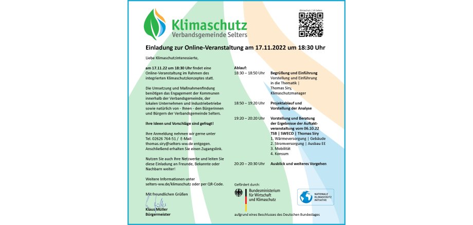 Online-Veranstaltung Klimaschutz