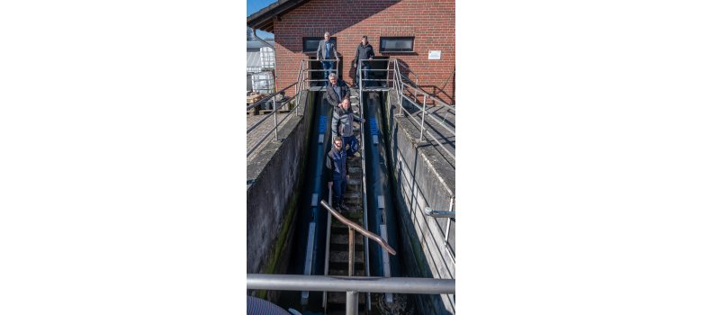 Besichtigung der Baustelle auf der Kläranlage Selters